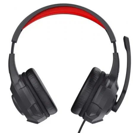 Trust Auriculares Gaming 24785 con Micrófono, Rojo/Negro, Jack 3.5 mm con Adaptador